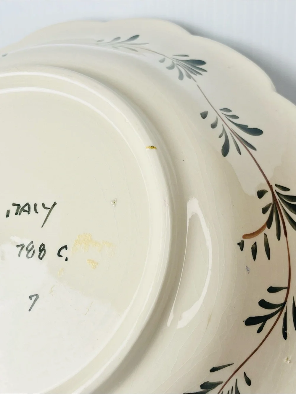 Nove Rose Hand Painted Italian Majolica Serving Bowl 11.5”